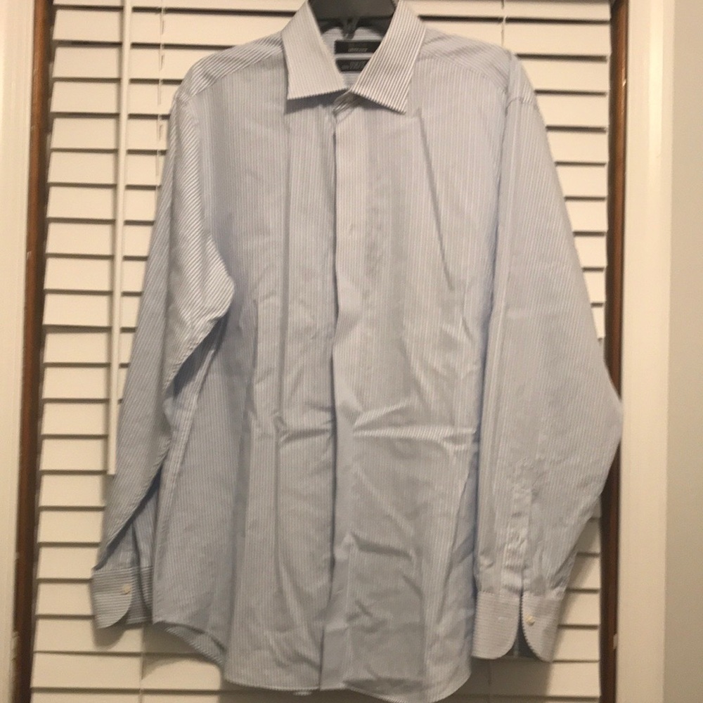 Saks Fifth Avenue Mens Black button down dress shirt size 17 - 34/35
